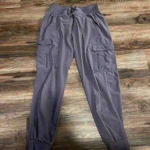 Purple, all in motion, cargo pants